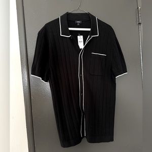 NWT men’s Express Knit Sweater Polo Button Down sz M